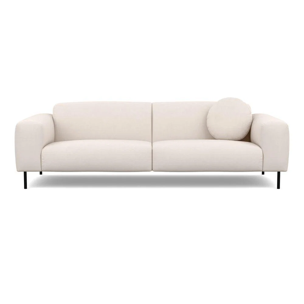 Heal's Luna 4 Seater Sofa Tundra Texture Latte Black Feet - Heal's UK Furniture – image 15