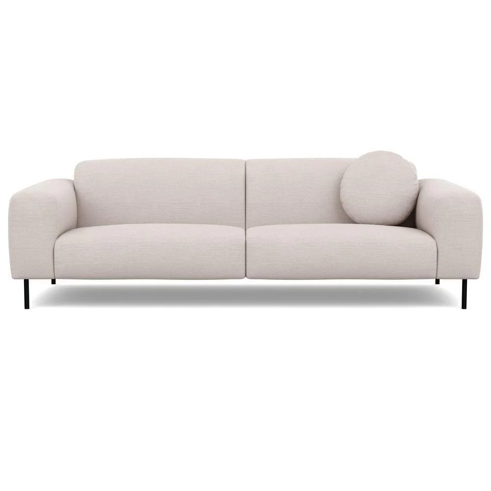 Heal's Luna 4 Seater Sofa Tundra Texture Latte Black Feet - Heal's UK Furniture – image 17