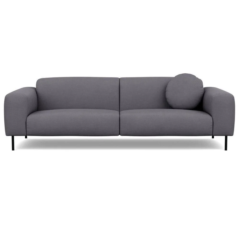 Heal's Luna 4 Seater Sofa Tundra Texture Latte Black Feet - Heal's UK Furniture – image 6