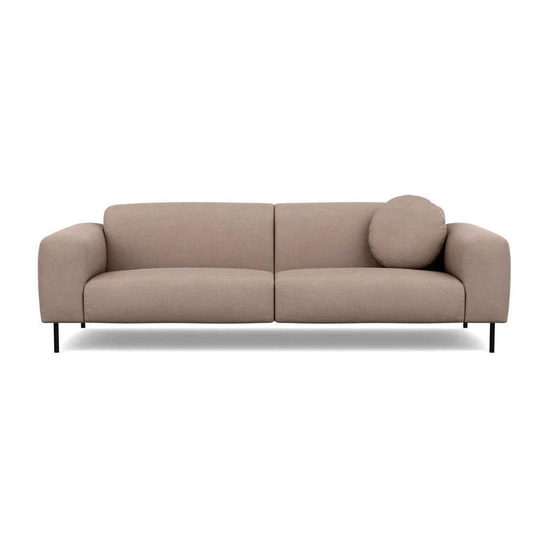 Heal's Luna 4 Seater Sofa Tundra Texture Latte Black Feet - Heal's UK Furniture – image 1