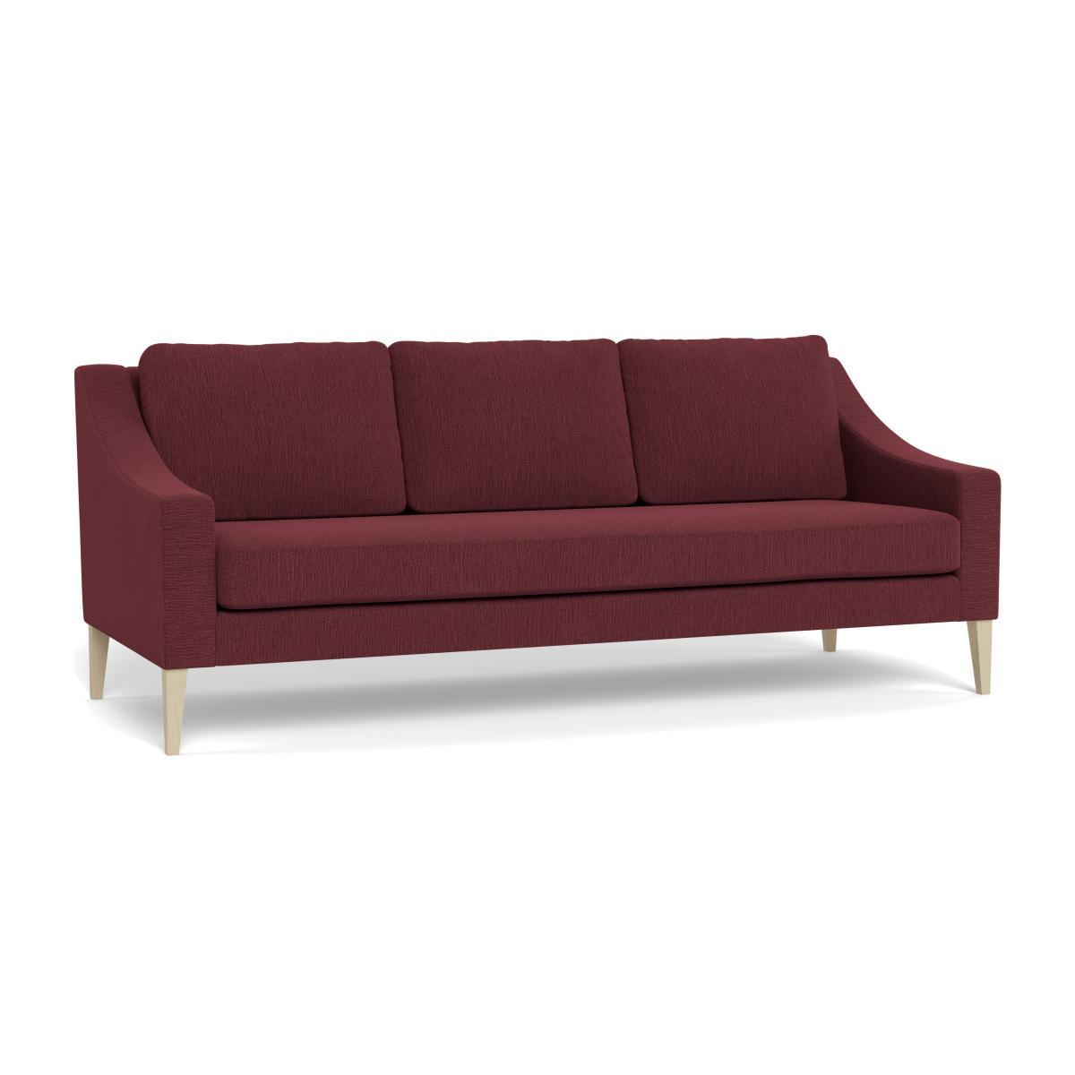 Heal's Richmond 4 Seater Sofa Smart Linen Mix Maroon Natural Ash Feet - Heal's UK Furniture – image 1