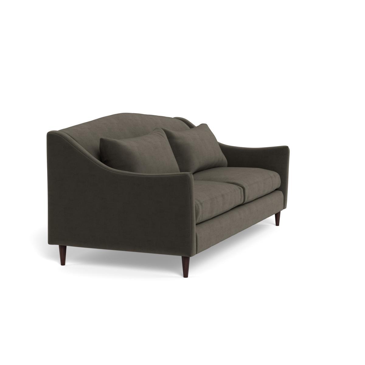 Heal's Somerset 4 Seater Sofa Velvet Charcoal Dark Stain - Heal's UK Furniture – image 2