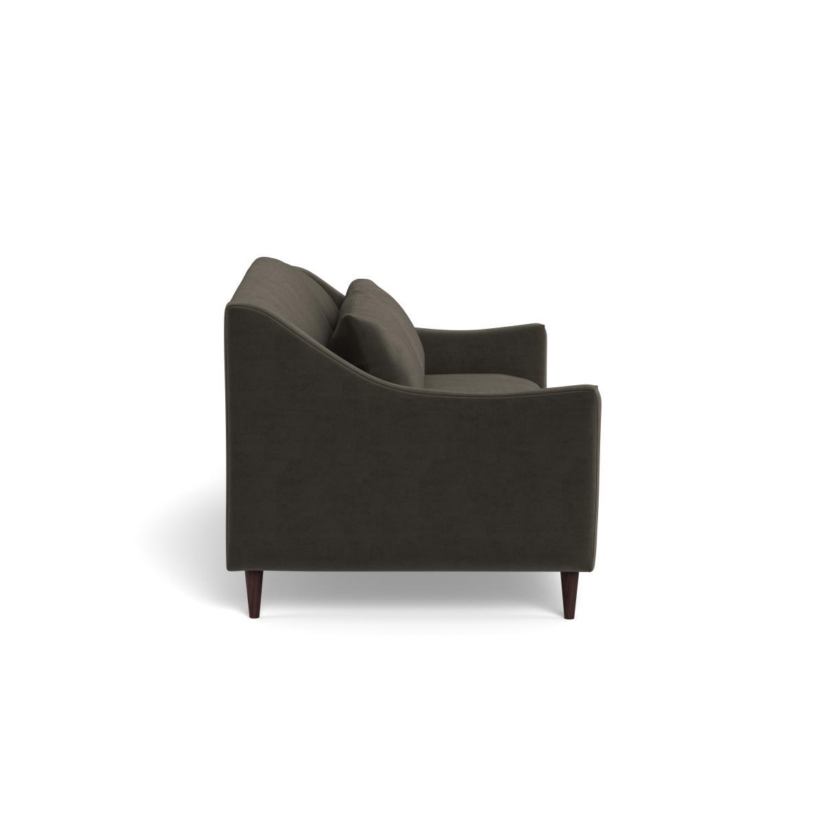 Heal's Somerset 4 Seater Sofa Velvet Charcoal Dark Stain - Heal's UK Furniture – image 3