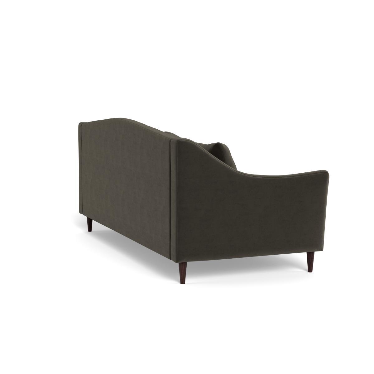 Heal's Somerset 4 Seater Sofa Velvet Charcoal Dark Stain - Heal's UK Furniture – image 4