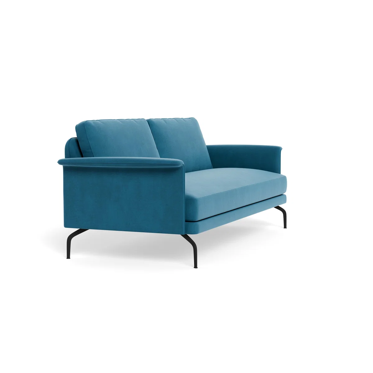 Heal's Iver 4 Seater Sofa Smart Velvet Ocean Black Feet – image 3