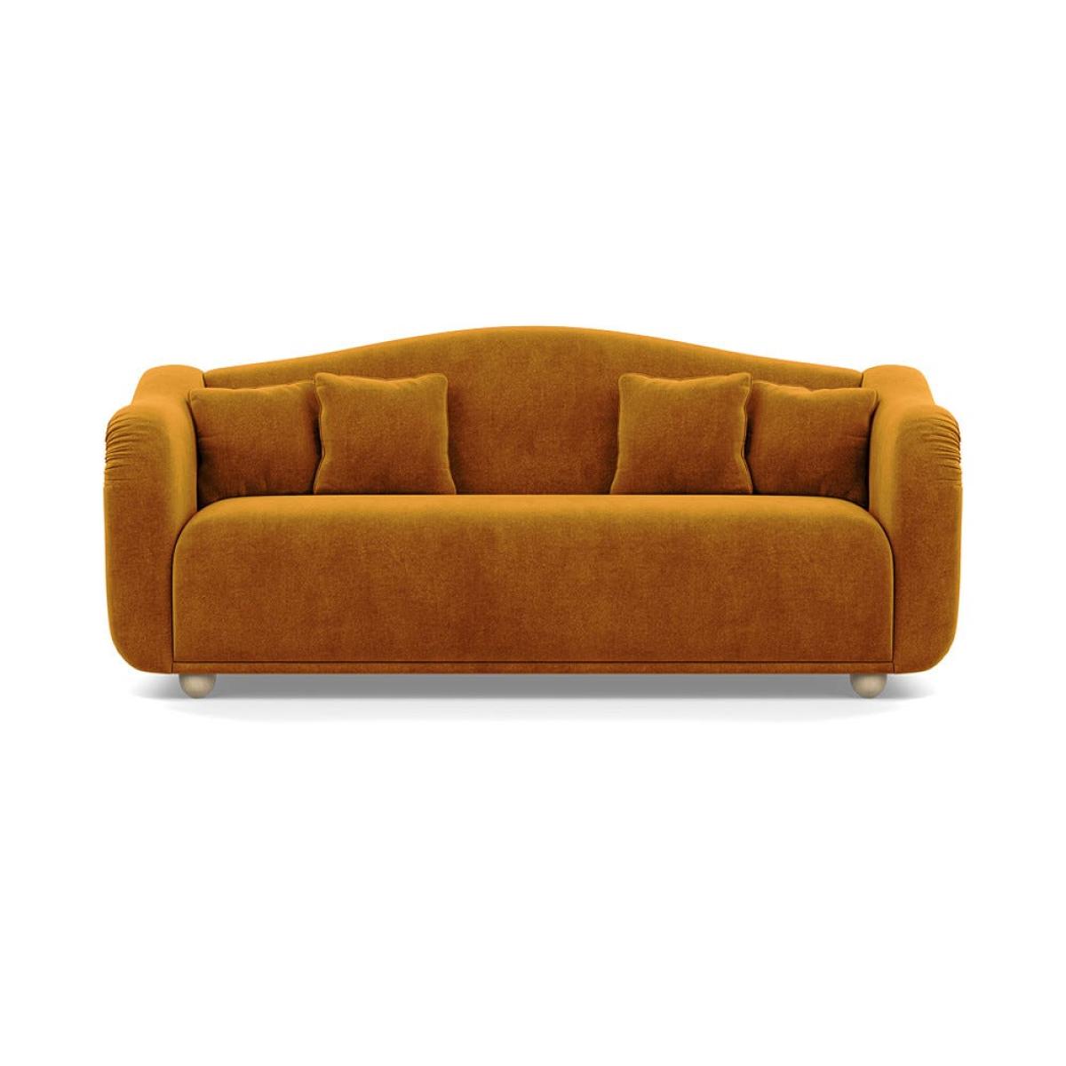 Heal's Tetbury 4 Seater Sofa Smart Luxe Velvet Cognac Natural Beech Feet – image 2