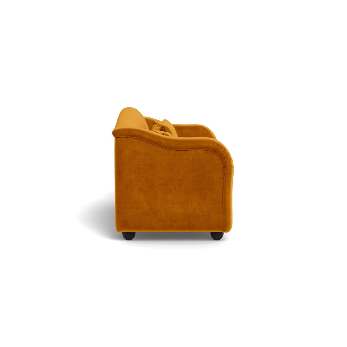 Heal's Tetbury 4 Seater Sofa Smart Luxe Velvet Cognac Natural Beech Feet – image 4