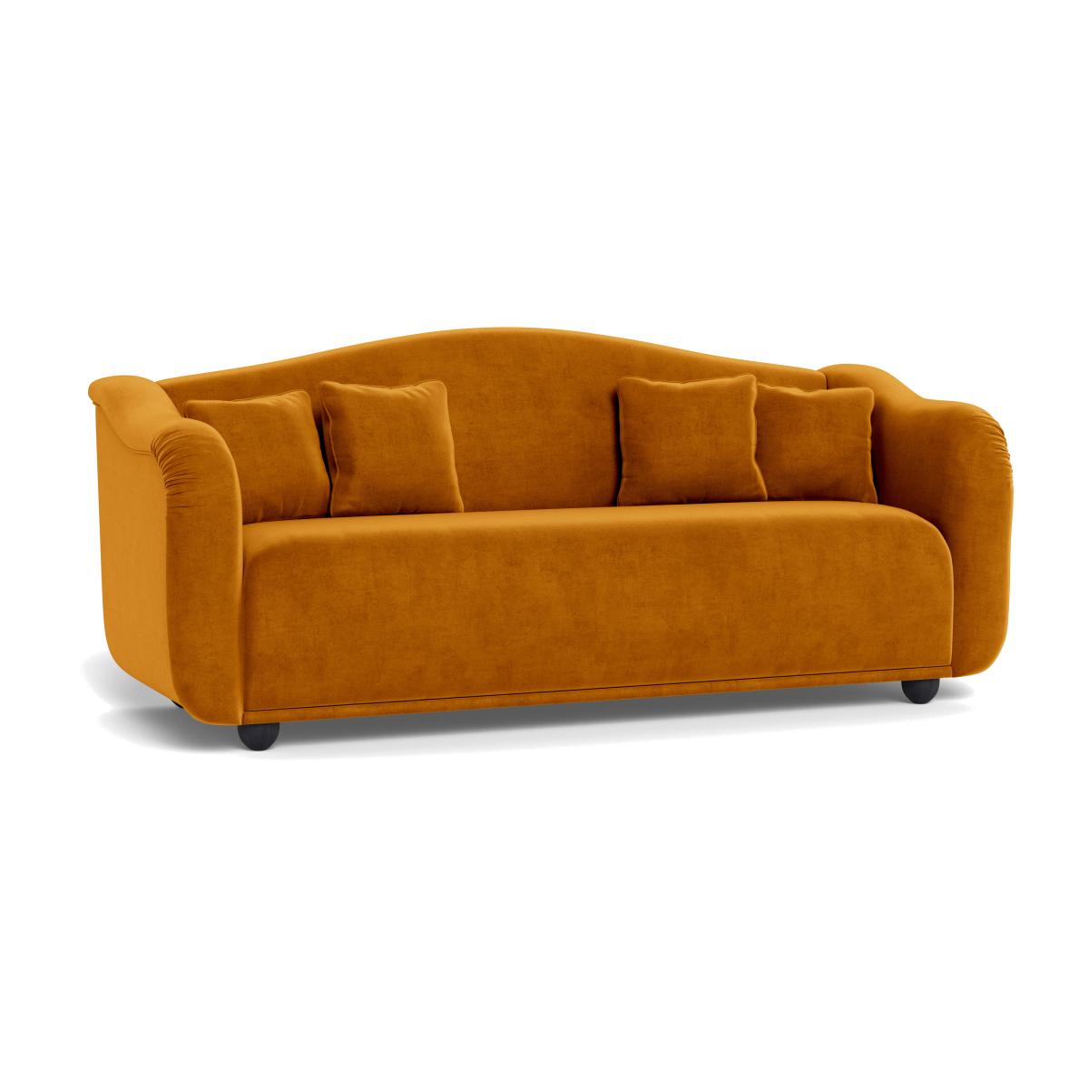 Heal's Tetbury 4 Seater Sofa Smart Luxe Velvet Cognac Natural Beech Feet – image 1