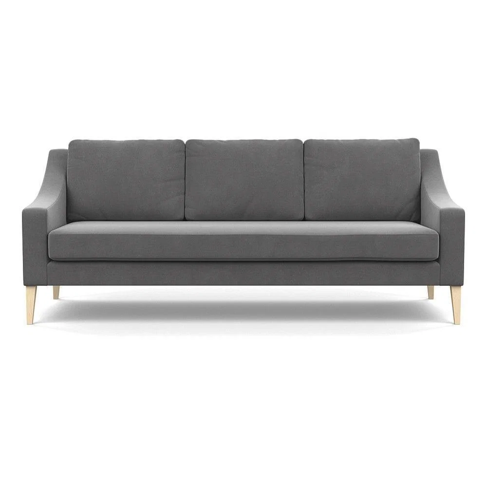 Heal's Richmond 4 Seater Sofa Smart Luxe Velvet Grass Tinted Ash Feet - Heal's UK Furniture – image 57