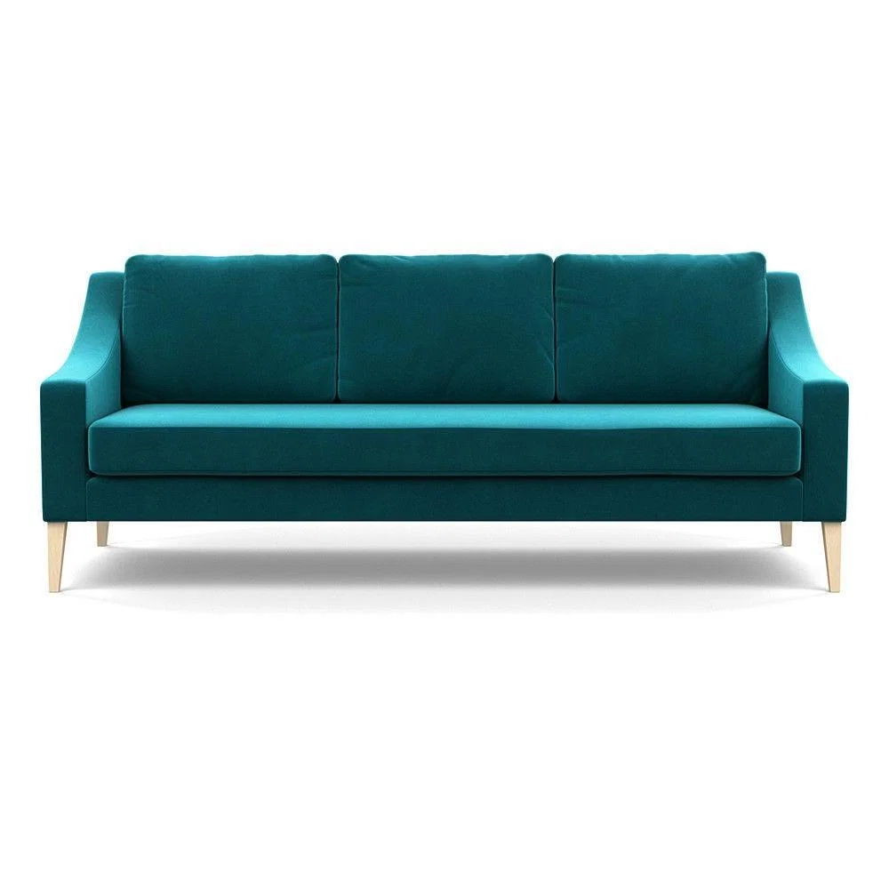 Heal's Richmond 4 Seater Sofa Smart Luxe Velvet Grass Tinted Ash Feet - Heal's UK Furniture – image 85