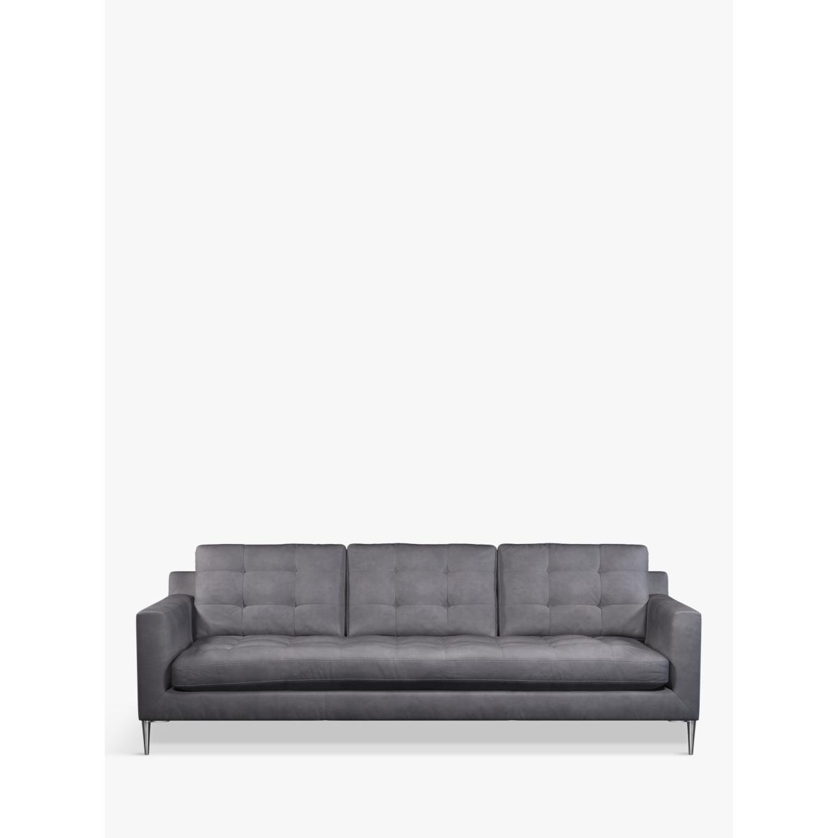 John Lewis Draper Grand 4 Seater Leather Sofa, Metal Leg – image 4