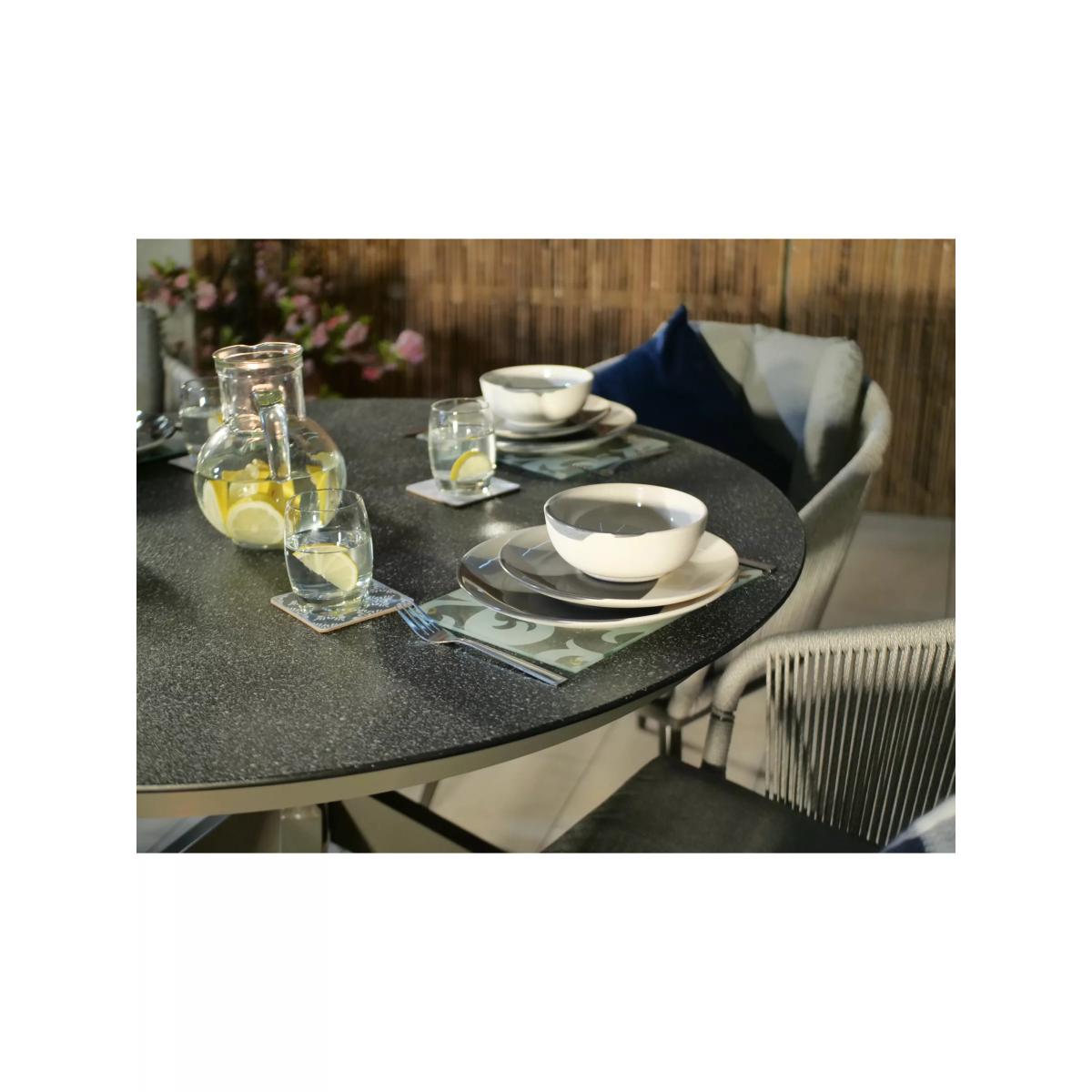 Royalcraft Aspen 4-Seater Garden Dining Table & Chairs Set, Grey – image 6