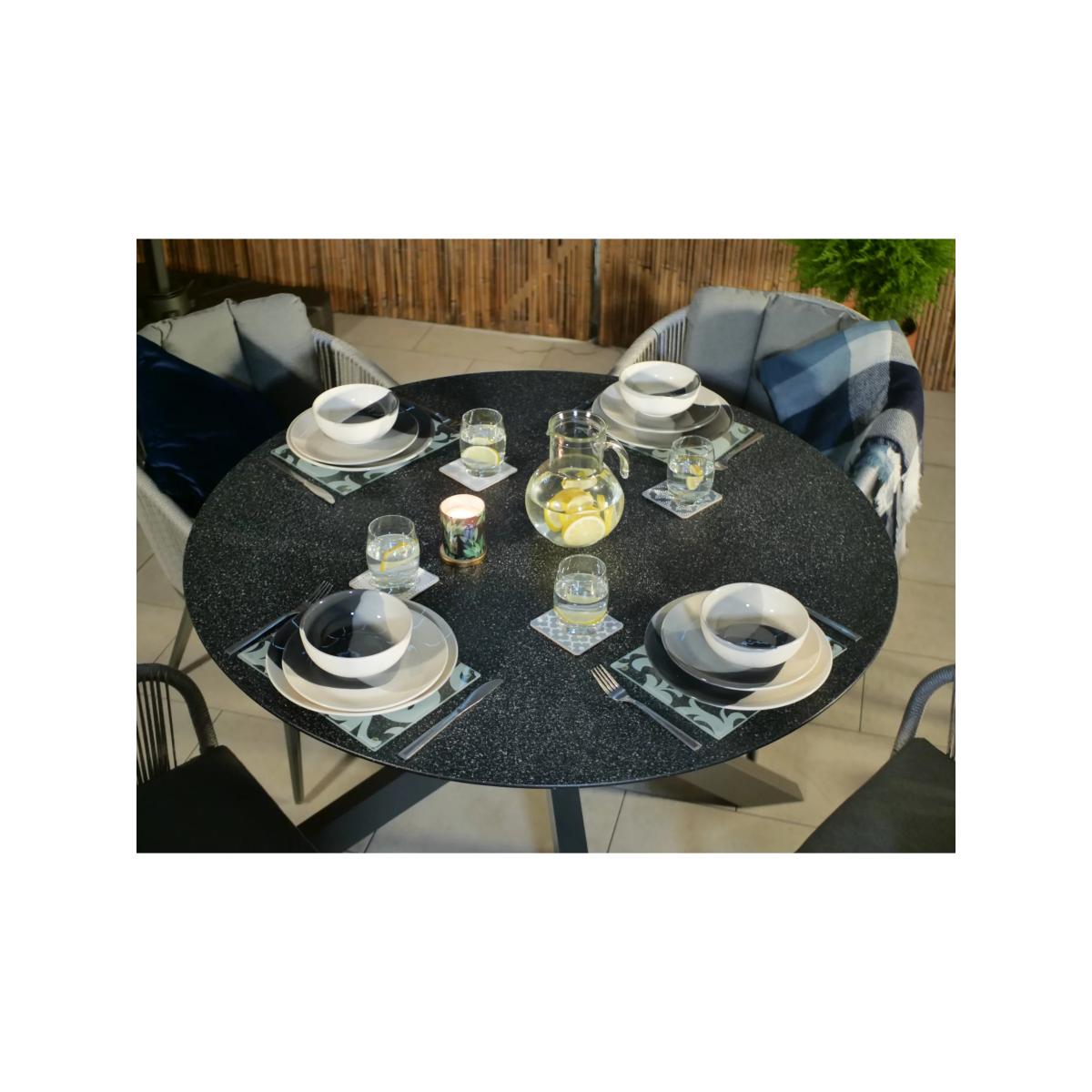 Royalcraft Aspen 4-Seater Garden Dining Table & Chairs Set, Grey – image 7