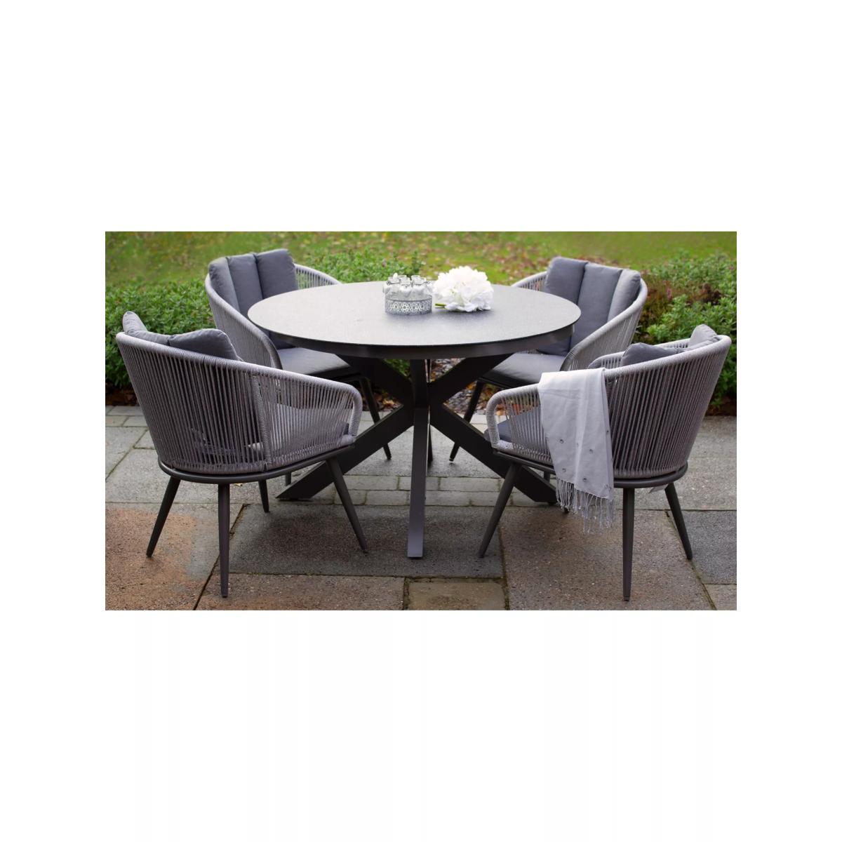 Royalcraft Aspen 4-Seater Garden Dining Table & Chairs Set, Grey – image 10