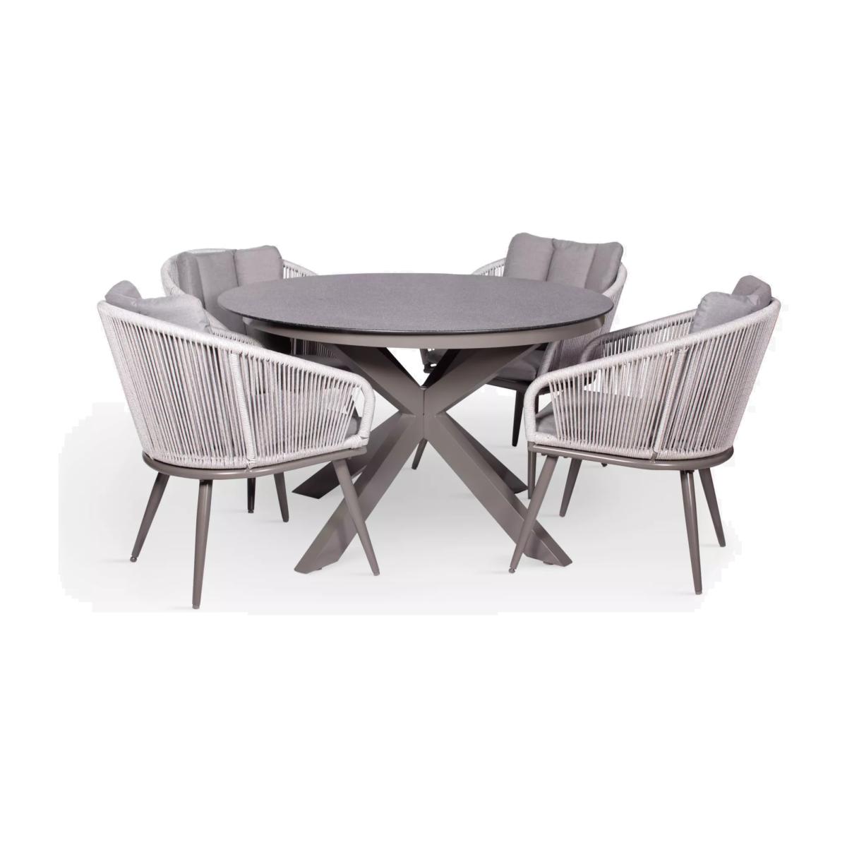 Royalcraft Aspen 4-Seater Garden Dining Table & Chairs Set, Grey – image 1
