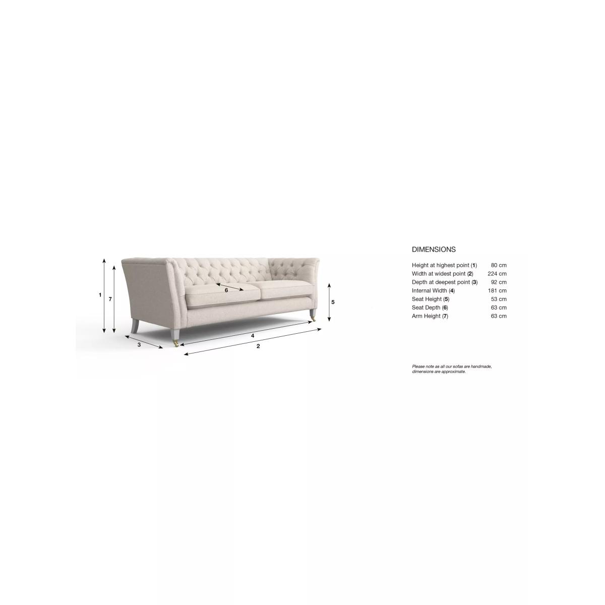 Laura Ashley Chatsworth Grand 4 Seater Sofa, Teak Leg – image 3