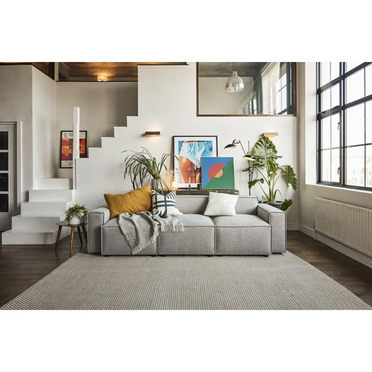 Swyft Model 03 Linen Configuration 3 Sofa in Shadow – image 8