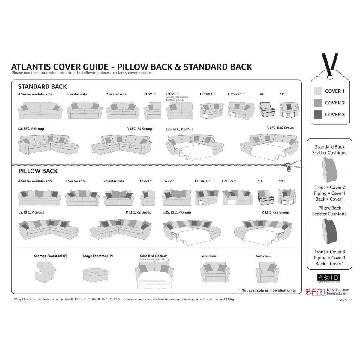 Franklin 4 Seater Left Hand Corner Group Pillow Back – image 4