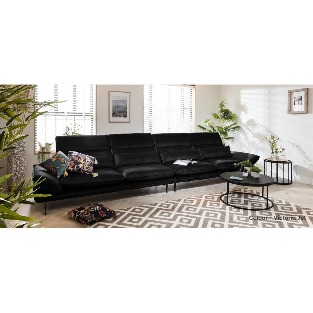 Quatropi 6 Seater Modular Sofa - Straight, Adjustable Headrests, Reid 444x118cm – image 6