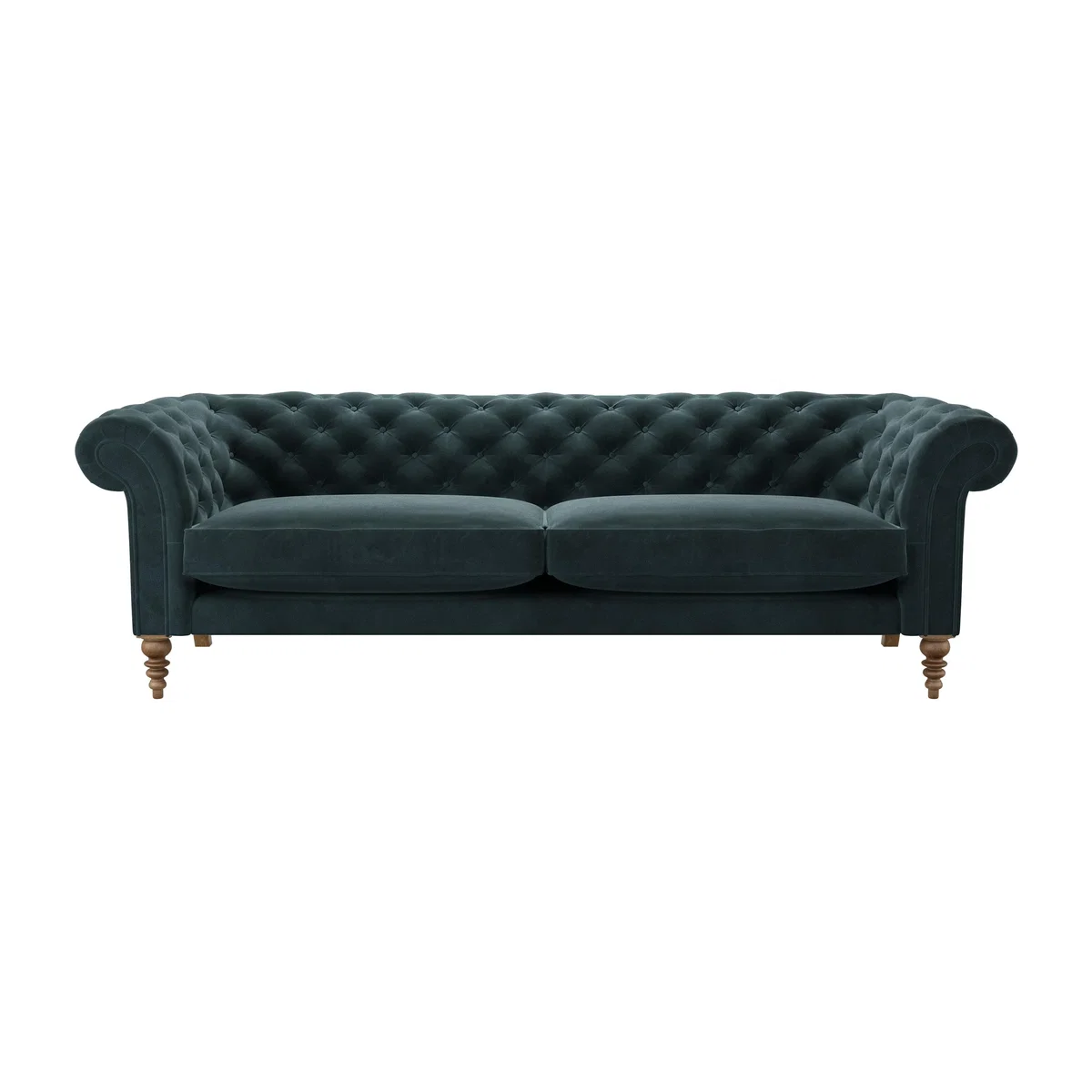 Oscar 4 Seat Sofa in Deep Forest Aquaclean Clever Velvet – image 1