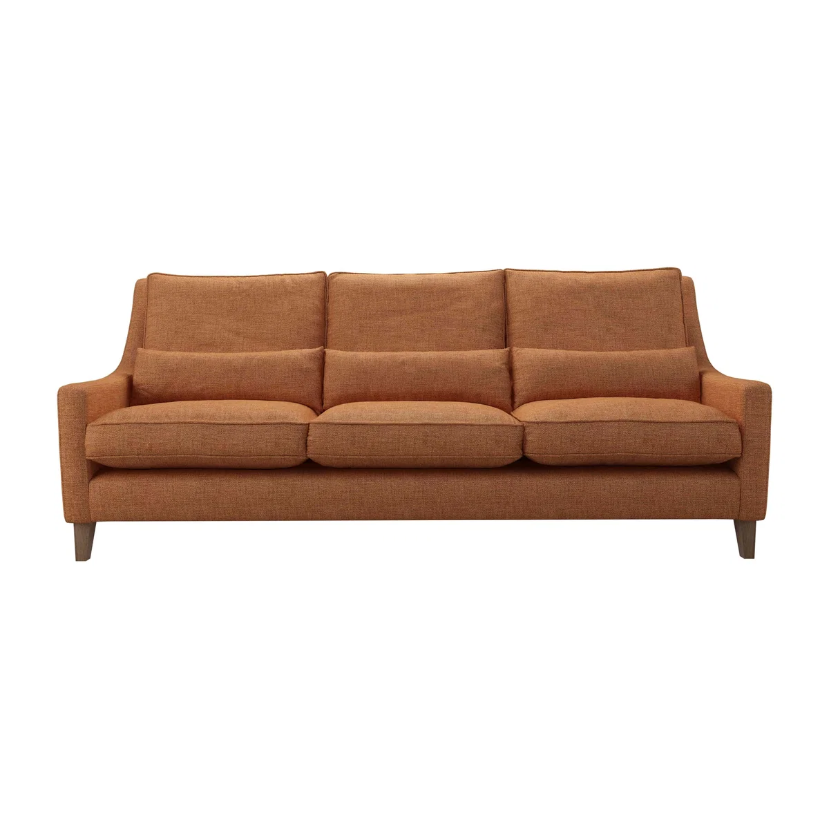 High Back Iggy 4 Seat Sofa in Terracotta Florence Textured Weave – image 1