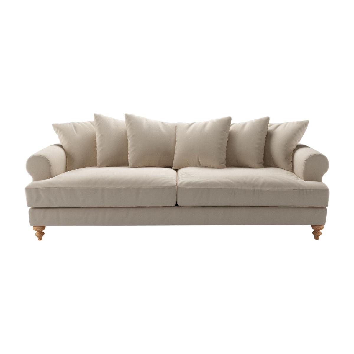 Teddy 4 Seat Sofa in Elderflower Organic Smart Cotton – image 1