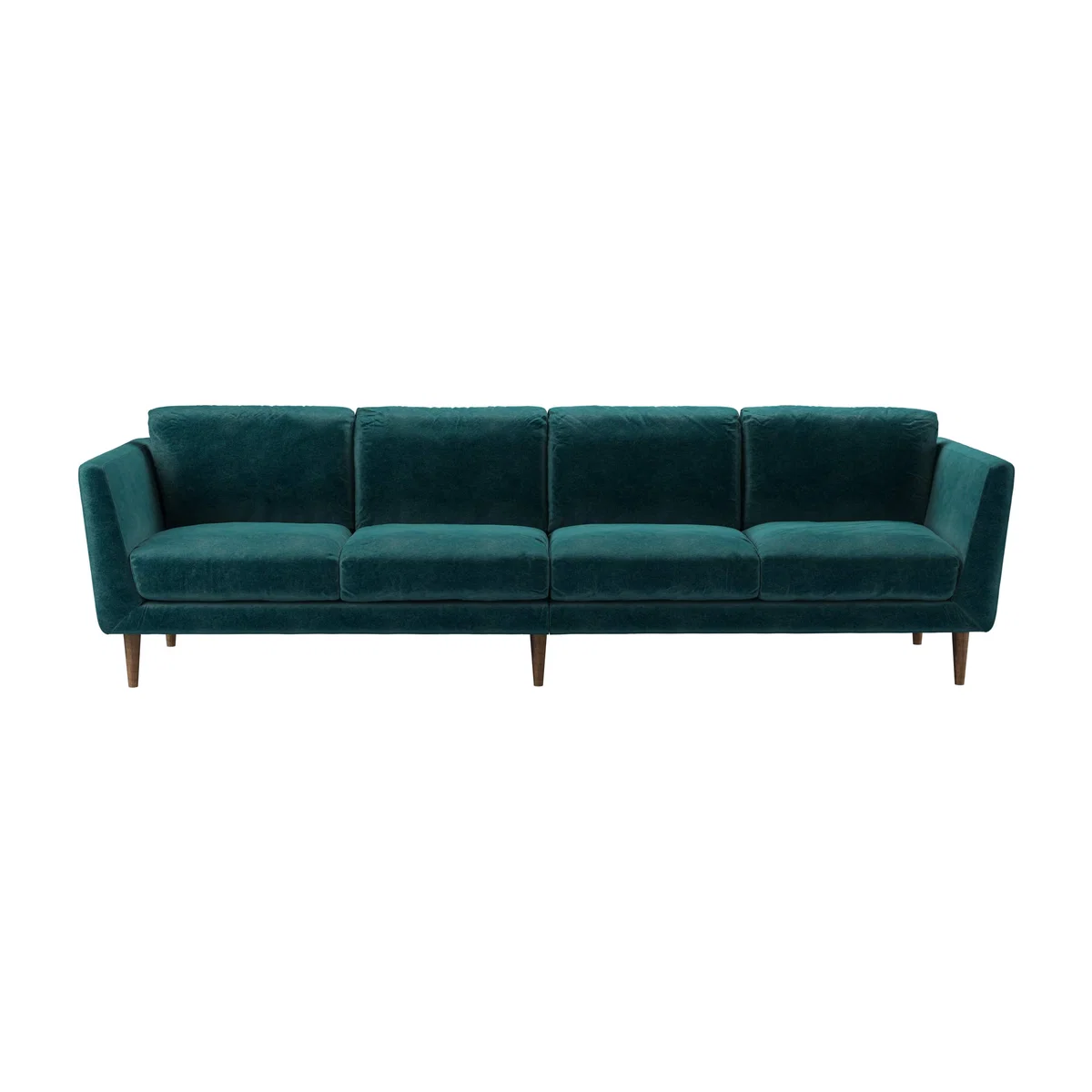 Perfectly pristine Holly 4 Seat Sofa in Jade Smart Velvet - sofa.com