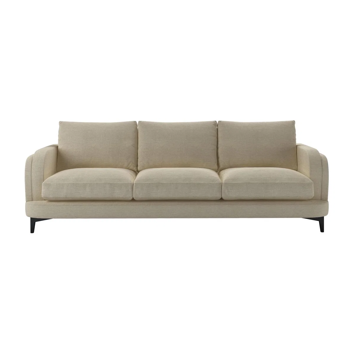 Boston Curved Arm 4 Seat Sofa in Pampas Hygge Smart Linen – image 1