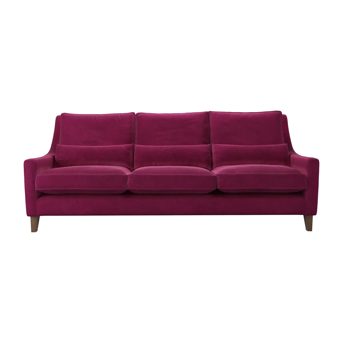 High Back Iggy 4 Seat Sofa in Persian Rose Smart Velvet – image 1