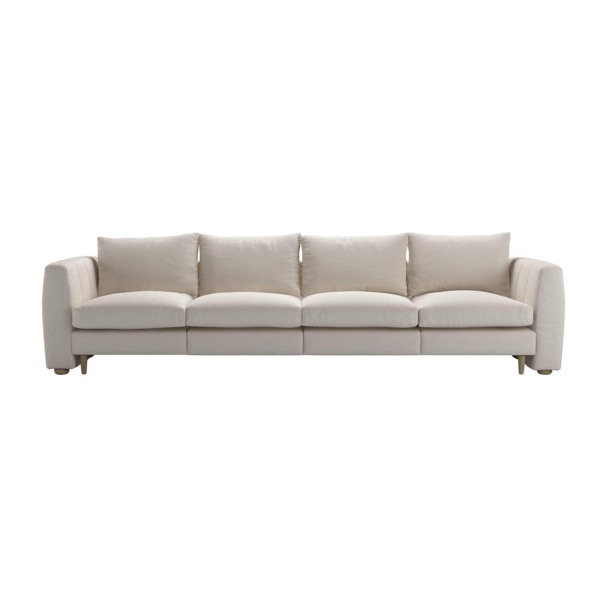 Tiffany Slim 4 Seat Sofa in Taupe Brushed Linen Cotton - sofa.com