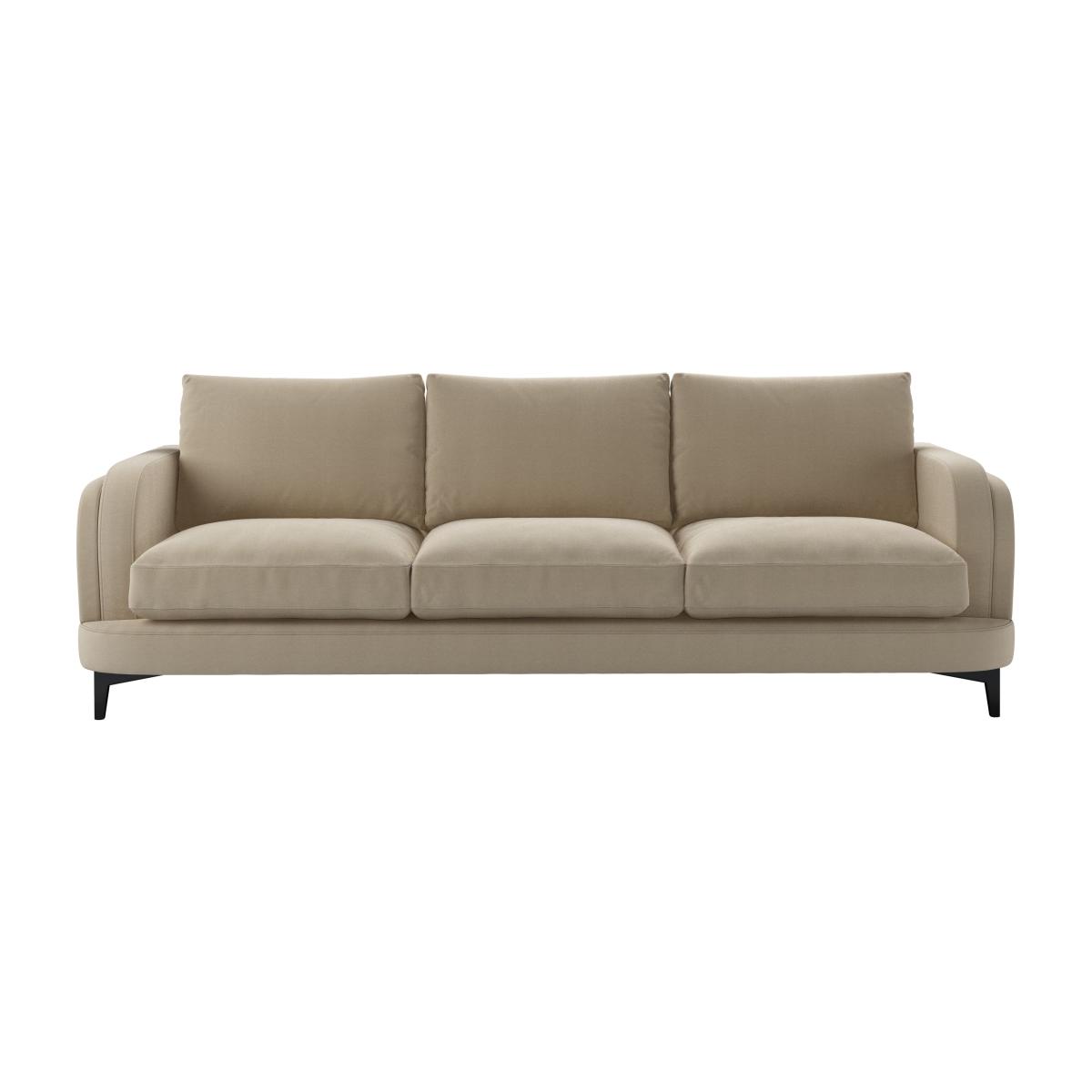 Boston Curved Arm 4 Seat Sofa in Pennine Stone Organic Smart Cotton – image 1