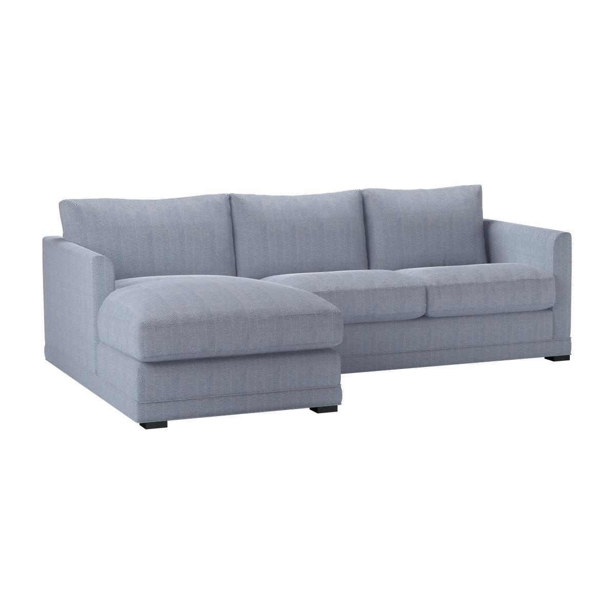 Aissa Small LHF Chaise Sofa in Uniform House Herringbone Weave - sofa.com