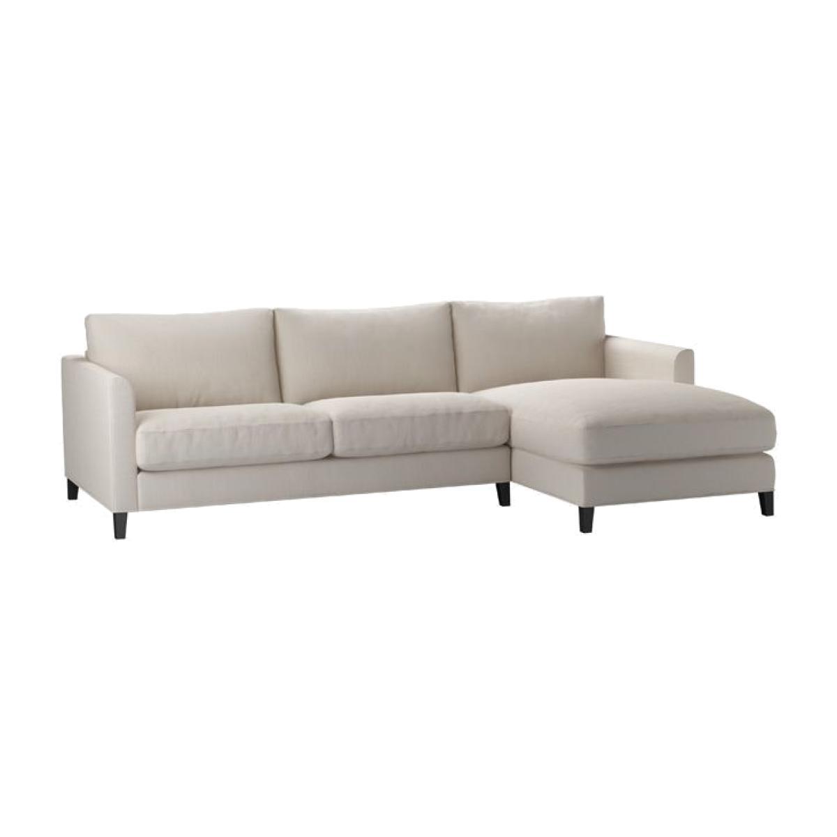 Izzy Medium RHF Chaise Sofa in Taupe Brushed Linen Cotton - sofa.com – image 1