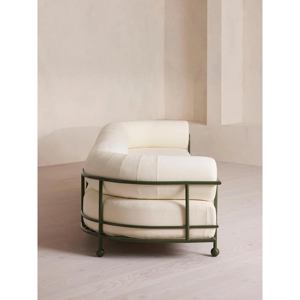 Gaspard Four Seater Sofa, Maria Flora Ash, Off White, UK – image 5