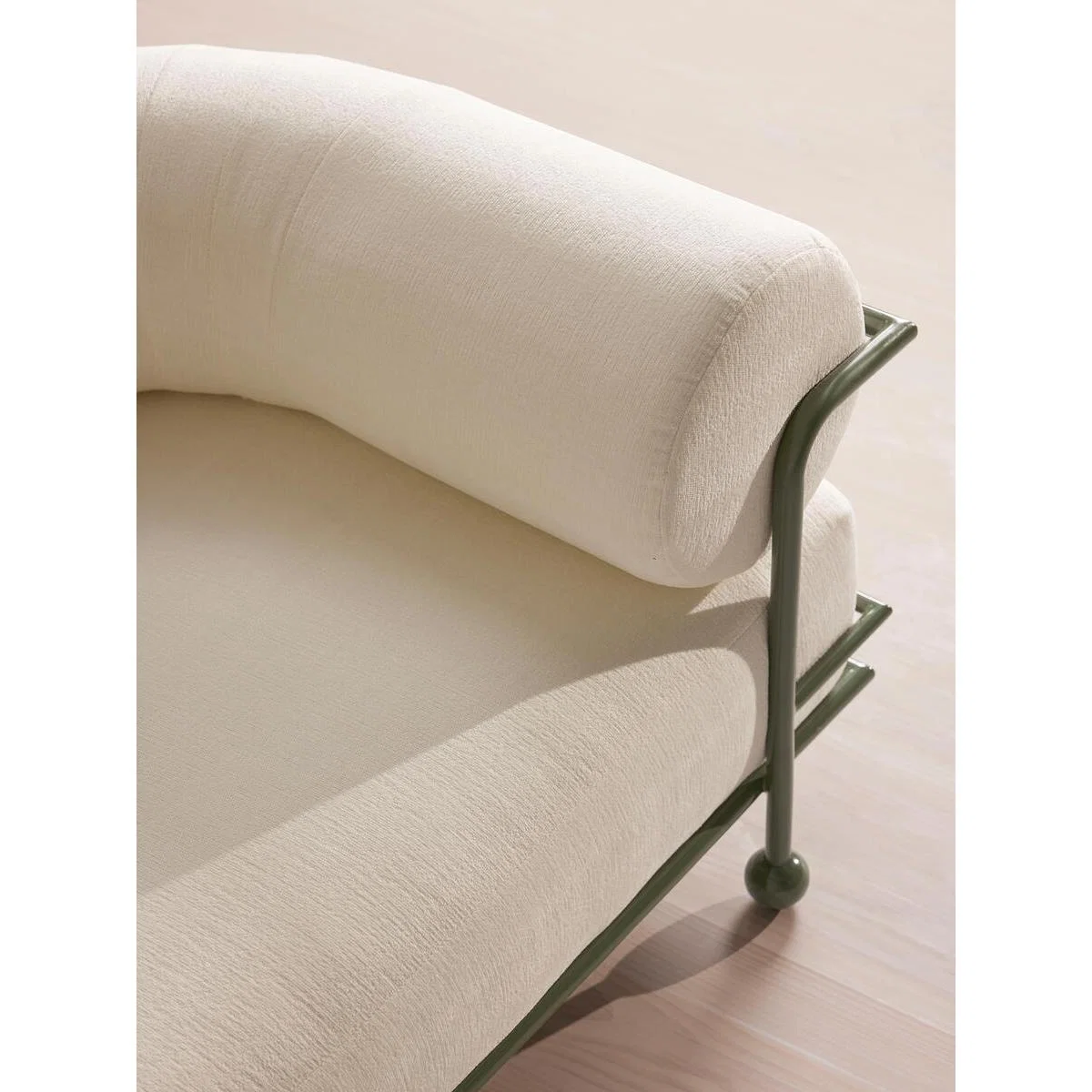 Gaspard Four Seater Sofa, Maria Flora Ash, Off White, UK – image 7