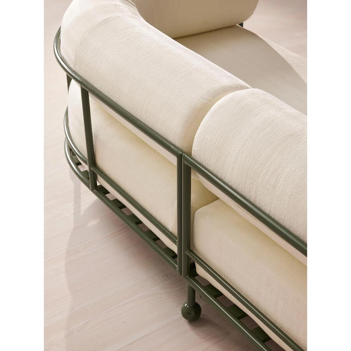 Gaspard Four Seater Sofa, Maria Flora Ash, Off White, UK – image 8