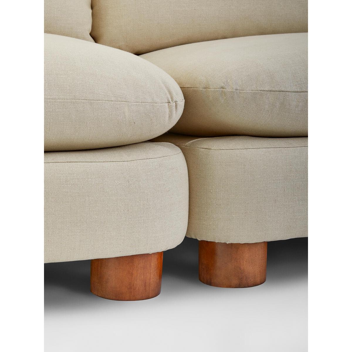 Vivienne Modular Sofa, Four Seater, Linen Natural, UK – image 6