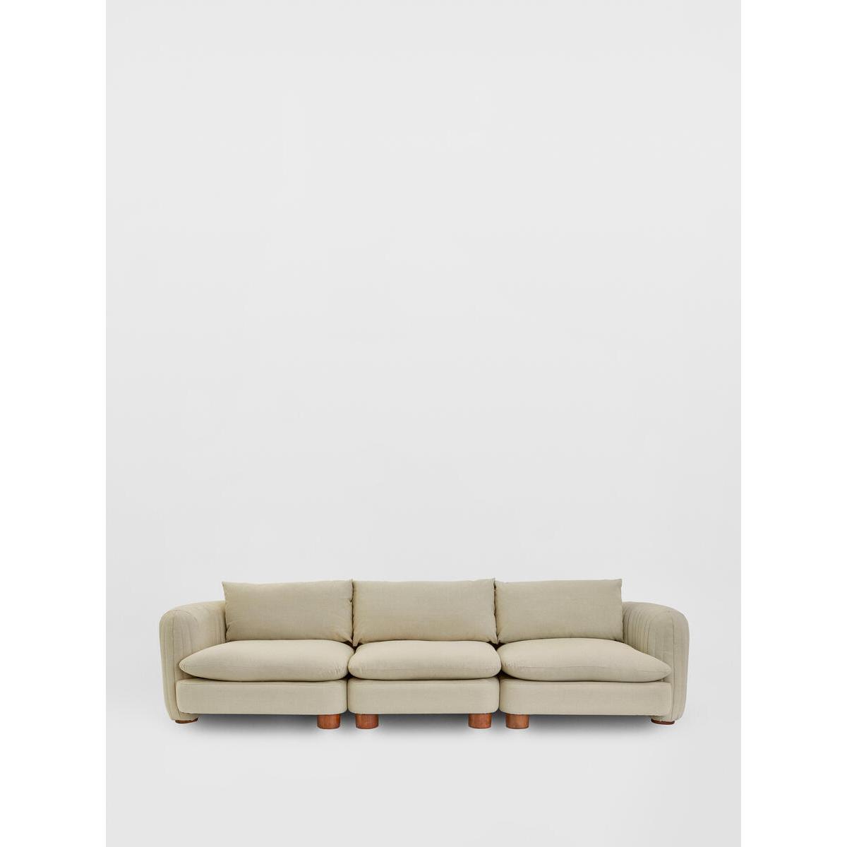 Vivienne Modular Sofa, Four Seater, Linen Natural, UK – image 1