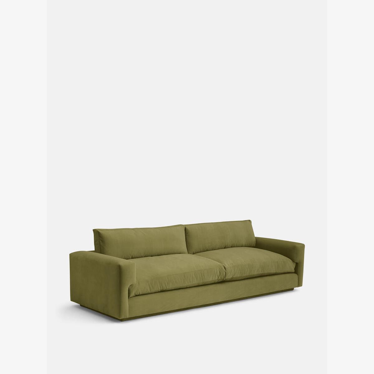 Mossley Four Seater Sofa, Velvet Lichen