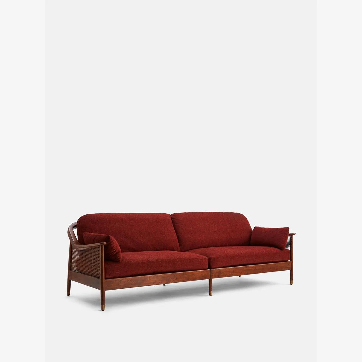 Atlanta Four Seater Sofa, Fleck Eco, Burnt Orange