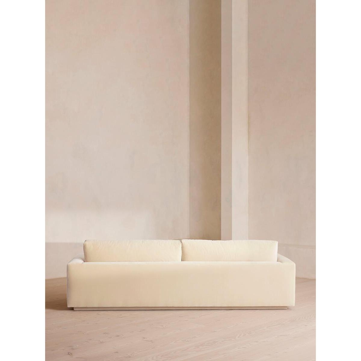 Mossley Four Seater Sofa, Velvet, Porcelain – image 4