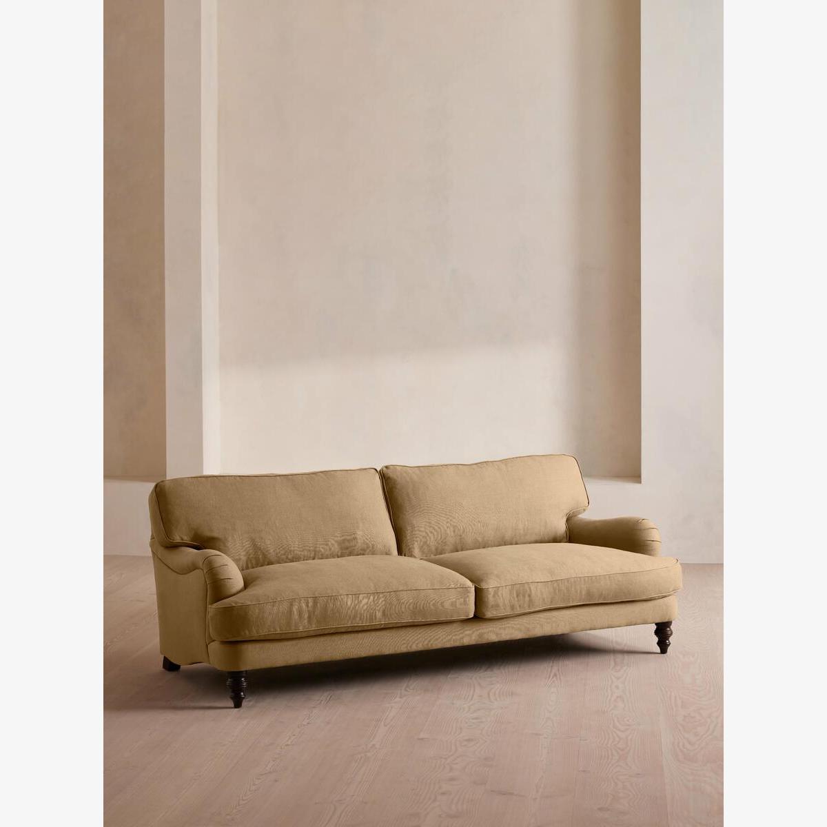 Arundel Four Seater Sofa, Linen, Wheat – image 1