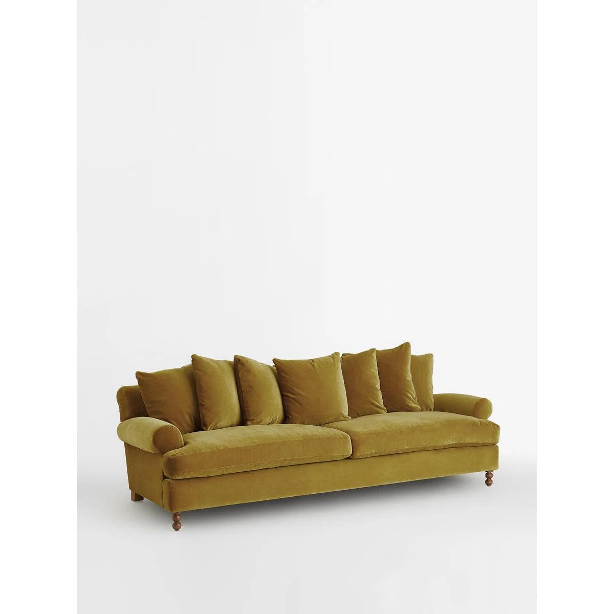 Audrey 4-Seater Sofa, Velvet Ochre – image 2