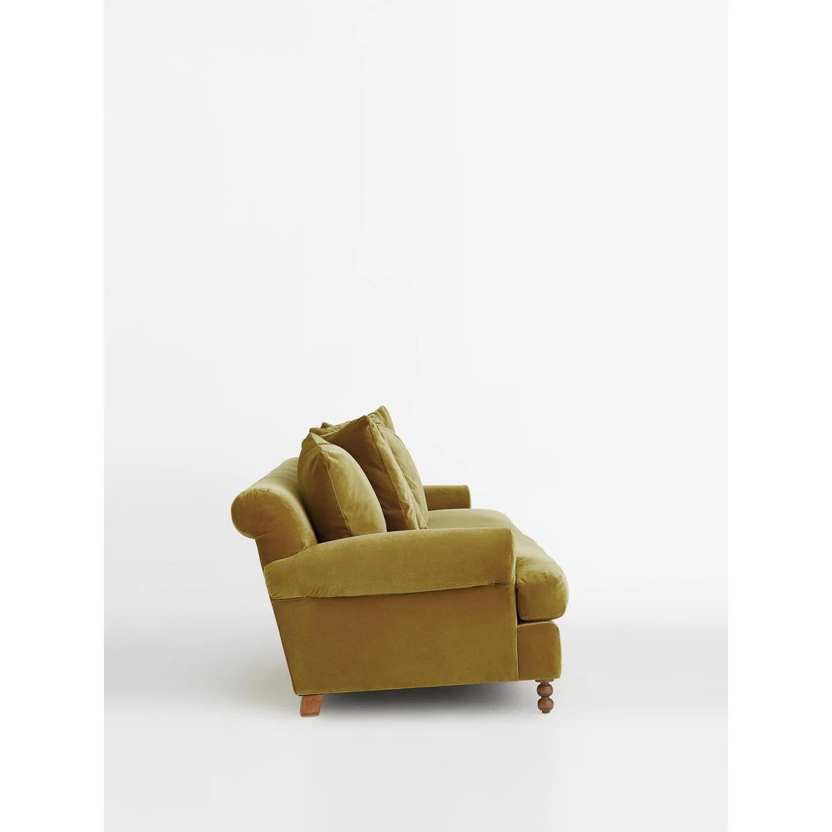 Audrey 4-Seater Sofa, Velvet Ochre – image 3