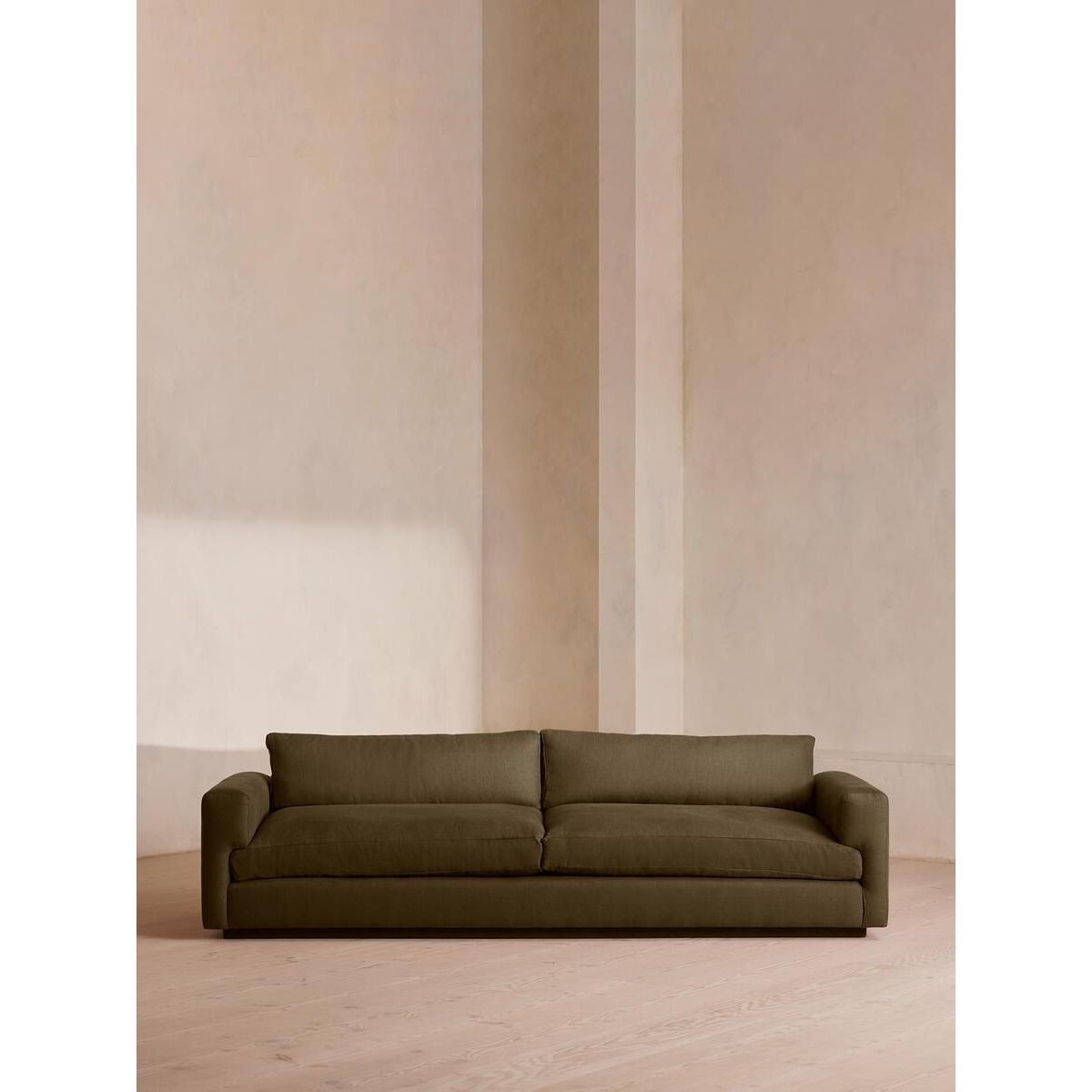 Mossley Four Seater Sofa, Linen, Olive – image 2