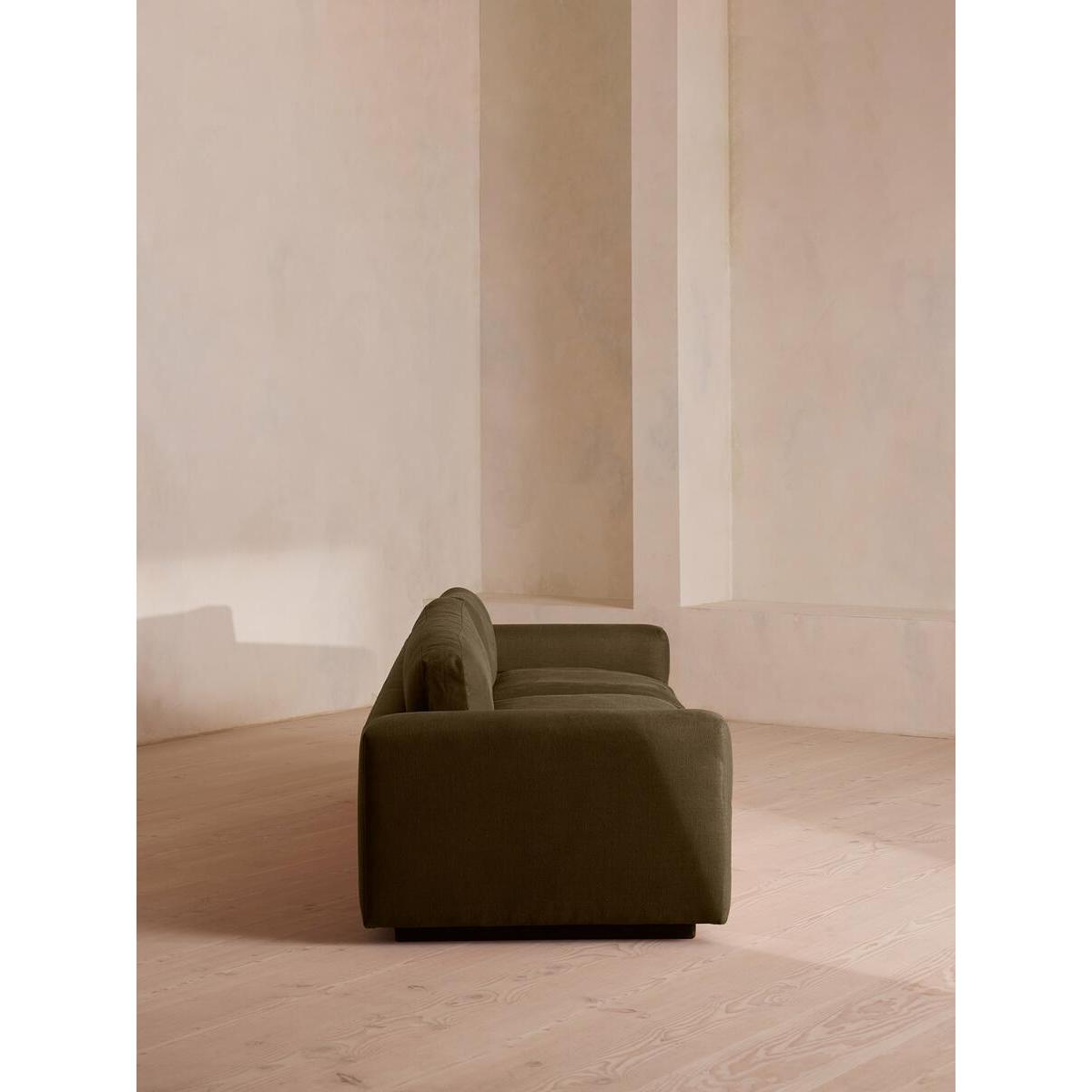 Mossley Four Seater Sofa, Linen, Olive – image 3