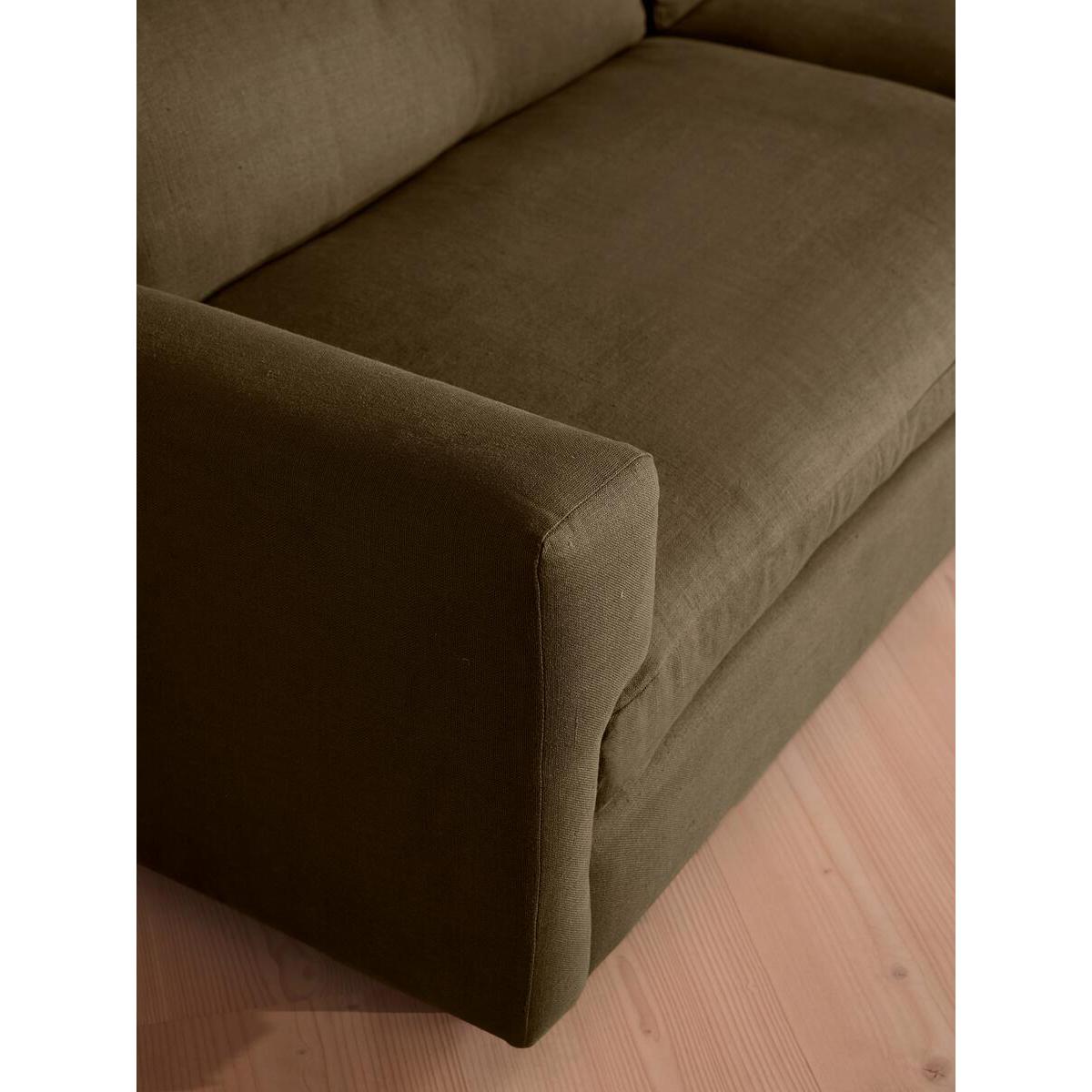 Mossley Four Seater Sofa, Linen, Olive – image 5