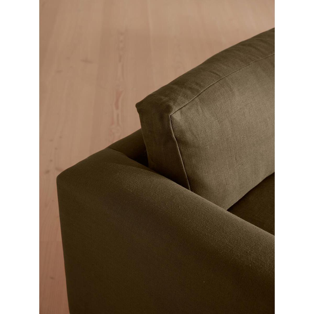 Mossley Four Seater Sofa, Linen, Olive – image 6