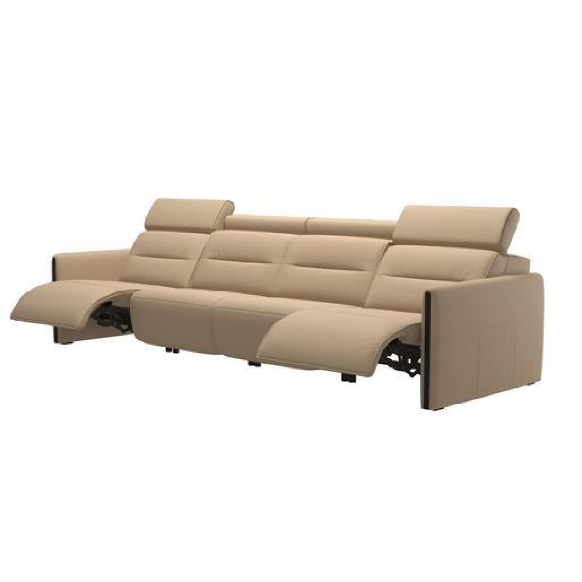 Stressless Emily 4 Seater Sofa - Wood Arms Emily 4 Seat Sofa Wood Arm - Pioneer Leather – image 2
