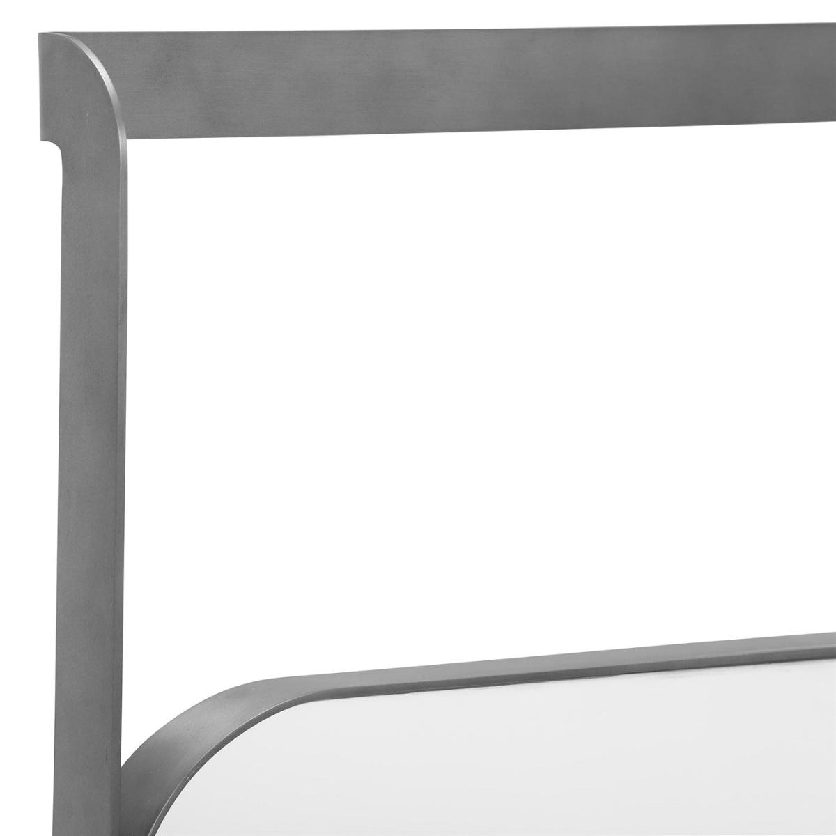 Morandi Hanging Mirror With Shelf, Silver Metal | Barker & Stonehouse – image 3